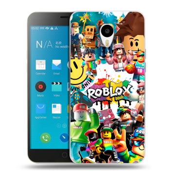 Пластиковый чехол на Meizu M1 Note с принтом Roblox Роблокс