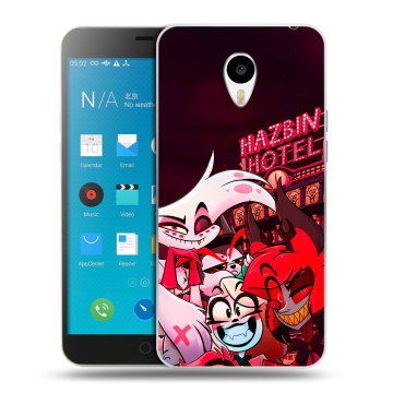 Пластиковый чехол на Meizu M1 Note с принтом Hazbin Hotel Отель Хазбин