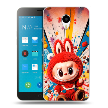 Пластиковый чехол на Meizu M1 Note с принтом Labubu Лабубу