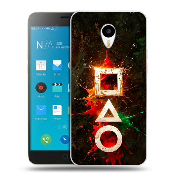 Пластиковый чехол на Meizu M1 Note с принтом Squid Game Игра кальмара