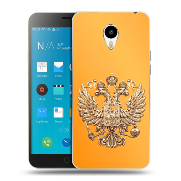 Пластиковый чехол на Meizu M1 Note с принтом Герб Флаг России