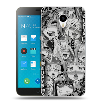 Пластиковый чехол на Meizu M1 Note с принтом Ahegao Ахегао Аниме
