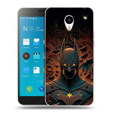Пластиковый чехол на Meizu M1 Note с принтом Batman Бэтмен
