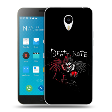 Пластиковый чехол на Meizu M1 Note с принтом Death note Тетрадь смерти