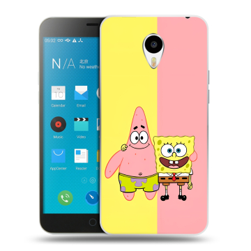 Пластиковый чехол на Meizu M1 Note с принтом Спанч боб Спанчбоб