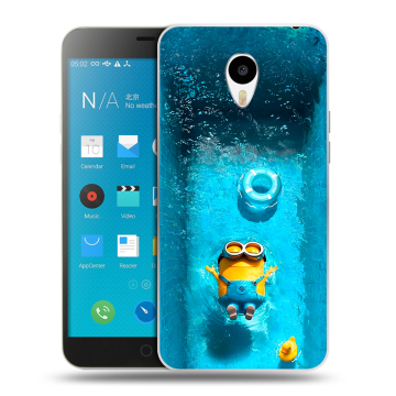 Пластиковый чехол на Meizu M1 Note с принтом Миньоны