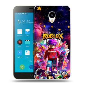 Пластиковый чехол на Meizu M1 Note с принтом Roblox Роблокс