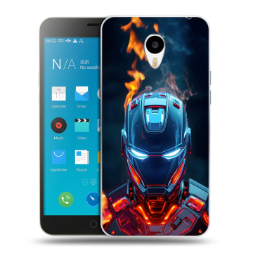 Пластиковый чехол на Meizu M1 Note с принтом IronMan Железный человек