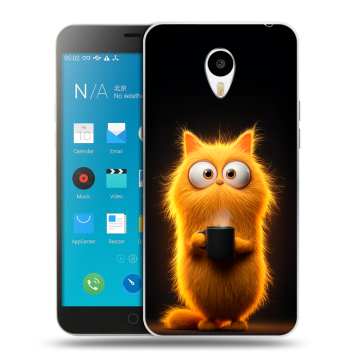 Пластиковый чехол на Meizu M1 Note с принтом Смешной кот