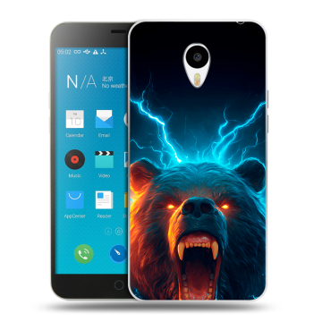 Пластиковый чехол на Meizu M1 Note с принтом Медведь