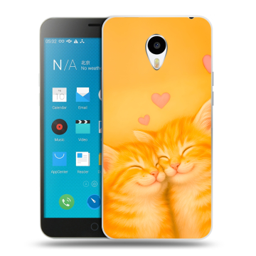 Пластиковый чехол на Meizu M1 Note с принтом Милые котята