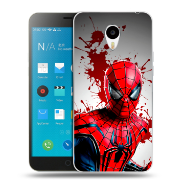 Пластиковый чехол на Meizu M1 Note с принтом Spiderman Человек паук