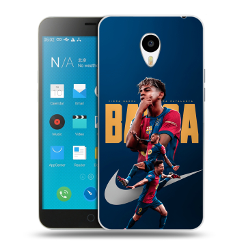 Пластиковый чехол на Meizu M1 Note с принтом Барселона Barca Yamal 