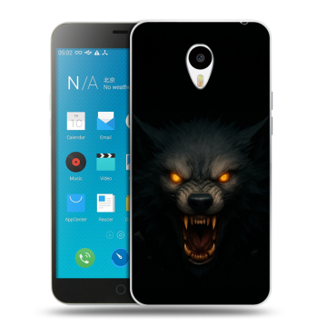 Пластиковый чехол на Meizu M1 Note с принтом Волк