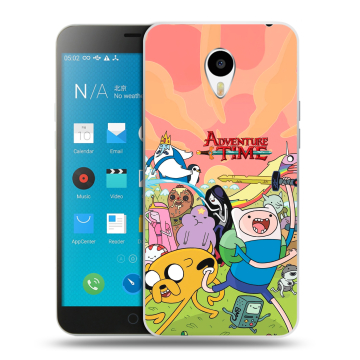 Пластиковый чехол на Meizu M1 Note с принтом Adventure time Время приключений