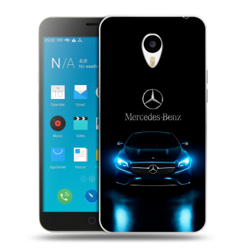 Пластиковый чехол на Meizu M1 Note с принтом Mercedes Мерседес