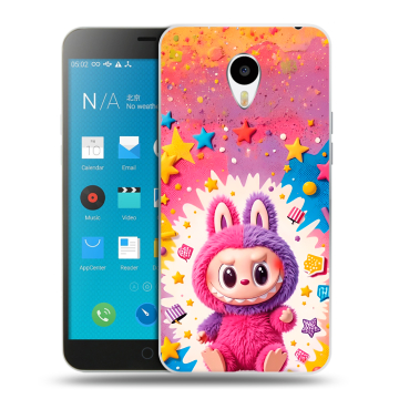 Пластиковый чехол на Meizu M1 Note с принтом Labubu Лабубу
