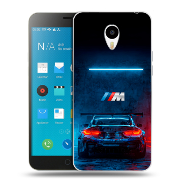 Пластиковый чехол на Meizu M1 Note с принтом BMW БМВ