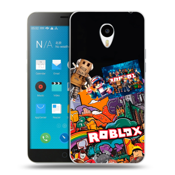 Пластиковый чехол на Meizu M1 Note с принтом Roblox Роблокс