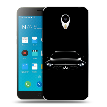 Пластиковый чехол на Meizu M1 Note с принтом Mercedes Мерседес