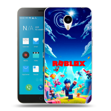 Пластиковый чехол на Meizu M1 Note с принтом Roblox Роблокс