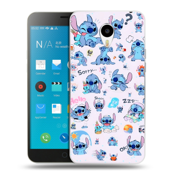 Пластиковый чехол на Meizu M1 Note с принтом Лило и Стич