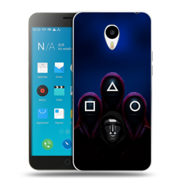 Пластиковый чехол на Meizu M1 Note с принтом Игра Кальмара