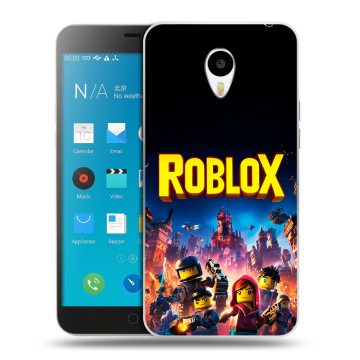 Пластиковый чехол на Meizu M1 Note с принтом Roblox Роблокс