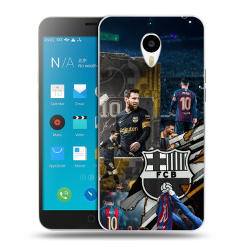 Пластиковый чехол на Meizu M1 Note с принтом Messi Barcelona