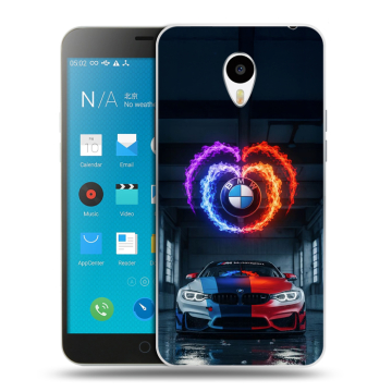 Пластиковый чехол на Meizu M1 Note с принтом BMW БМВ