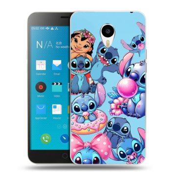 Пластиковый чехол на Meizu M1 Note с принтом Лило и Стич