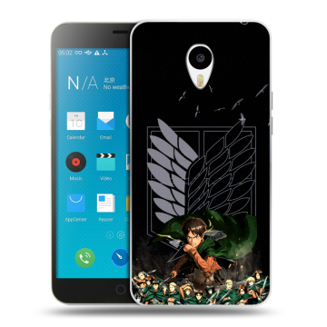 Пластиковый чехол на Meizu M1 Note с принтом Атака титанов