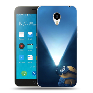 Пластиковый чехол на Meizu M1 Note с принтом Миньоны