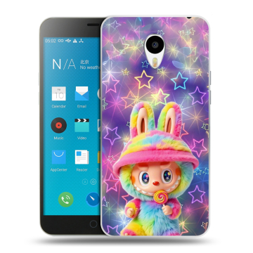 Пластиковый чехол на Meizu M1 Note с принтом Labubu Лабубу