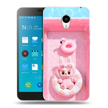 Пластиковый чехол на Meizu M1 Note с принтом Labubu Лабубу