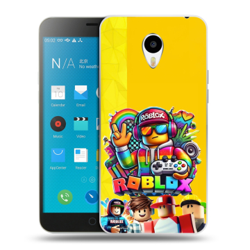 Пластиковый чехол на Meizu M1 Note с принтом Roblox Роблокс