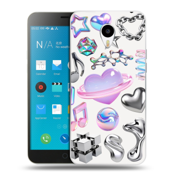 Пластиковый чехол на Meizu M1 Note с принтом Y2K