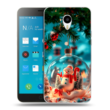 Пластиковый чехол на Meizu M1 Note с принтом Новый год