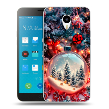 Пластиковый чехол на Meizu M1 Note с принтом Новый год