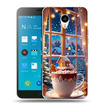 Пластиковый чехол на Meizu M1 Note с принтом Новый год