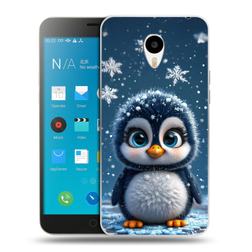 Пластиковый чехол на Meizu M1 Note с принтом Новый год