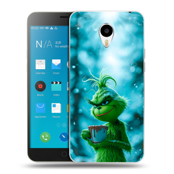 Пластиковый чехол на Meizu M1 Note с принтом Новый год гринч