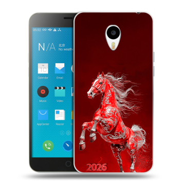 Пластиковый чехол на Meizu M1 Note с принтом Новый год