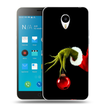 Пластиковый чехол на Meizu M1 Note с принтом Новый год Гринч