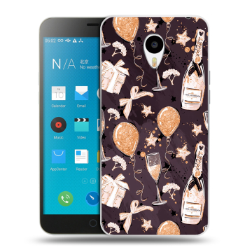Пластиковый чехол на Meizu M1 Note с принтом Новый год