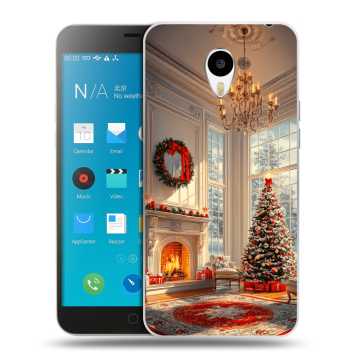 Пластиковый чехол на Meizu M1 Note с принтом Новый год
