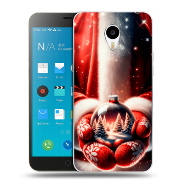 Пластиковый чехол на Meizu M1 Note с принтом Новый год
