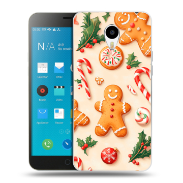 Пластиковый чехол на Meizu M1 Note с принтом Новый год