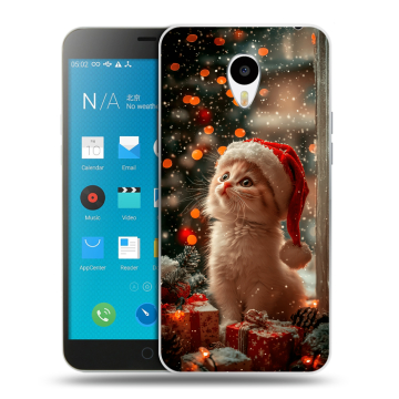 Пластиковый чехол на Meizu M1 Note с принтом Новый год