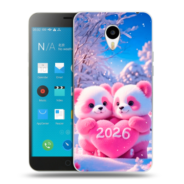 Пластиковый чехол на Meizu M1 Note с принтом Новый год